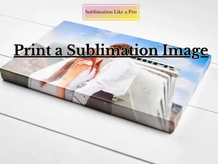 a ready to use sublimation image on a table