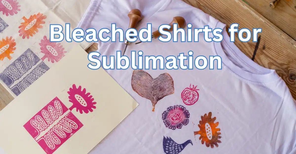 A white shirt with sticker for bleaching sublimation.