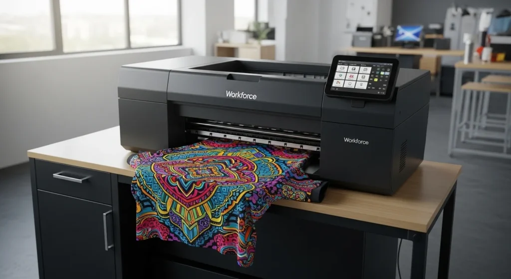 A sublimation printer in working space.