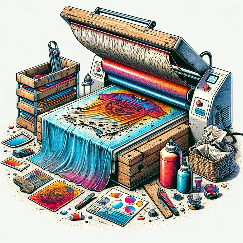  An illustration showcasing the technique of distressed sublimation. 