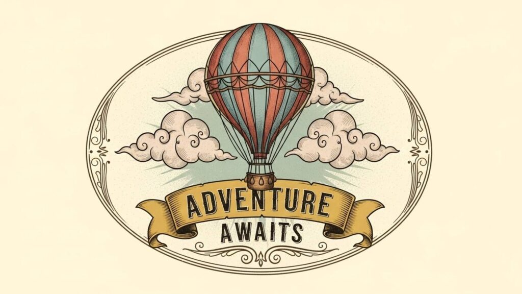 A ready to download design itself of Vintage-style graphics.