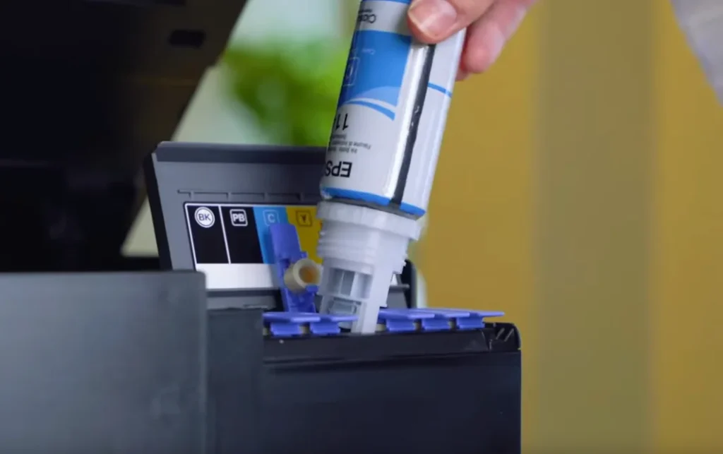 A setup for how to filling color in epson et 8550 printer.