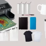 A sublimation printer and list of Sublimation Blanks and Substrates.