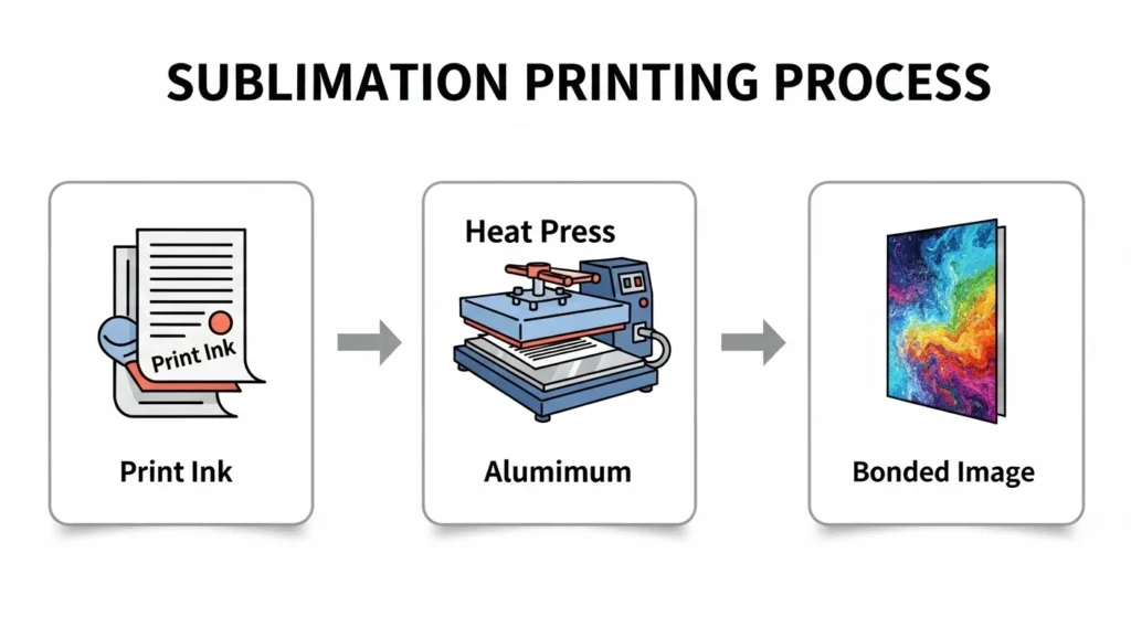 A Sublimation process on Aluminum Works