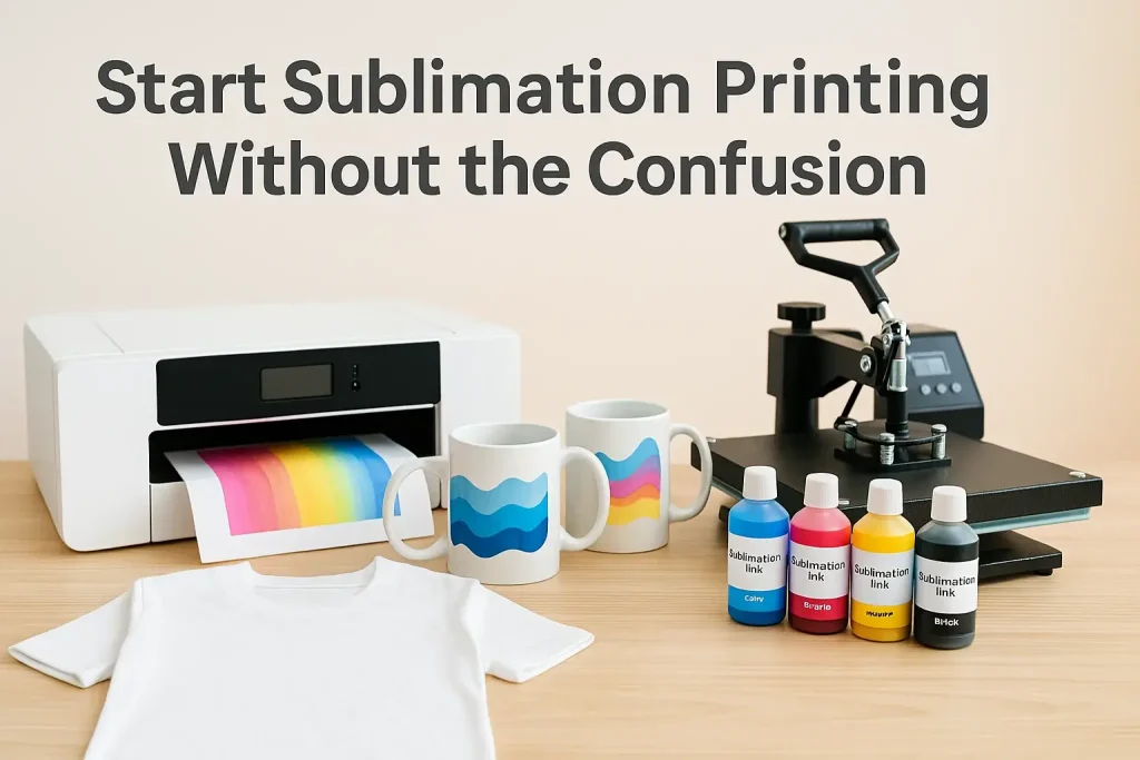 A banner for getting started with sublimation.