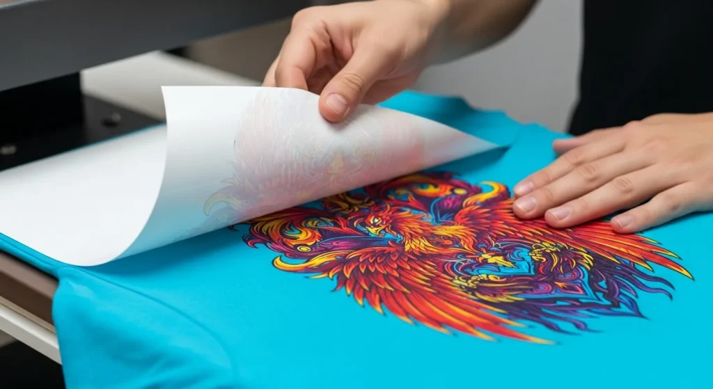 Peeling sublimation transfer from polyester shirt after pressing