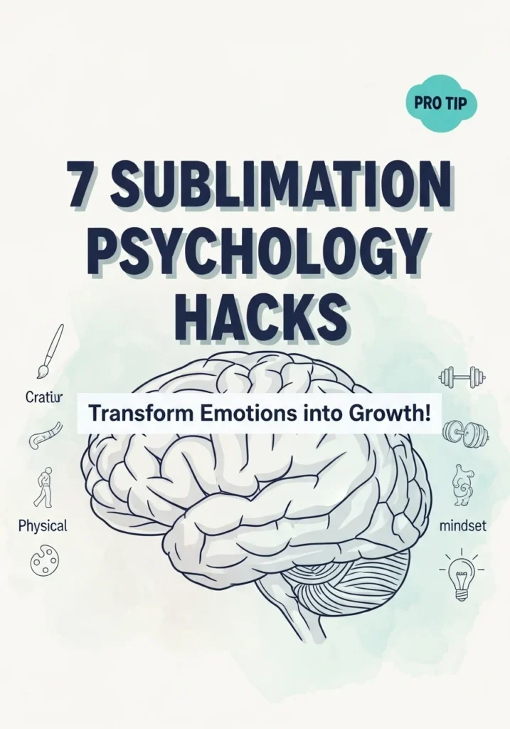 A visual info with text 7 Sublimation Psychology Hacks