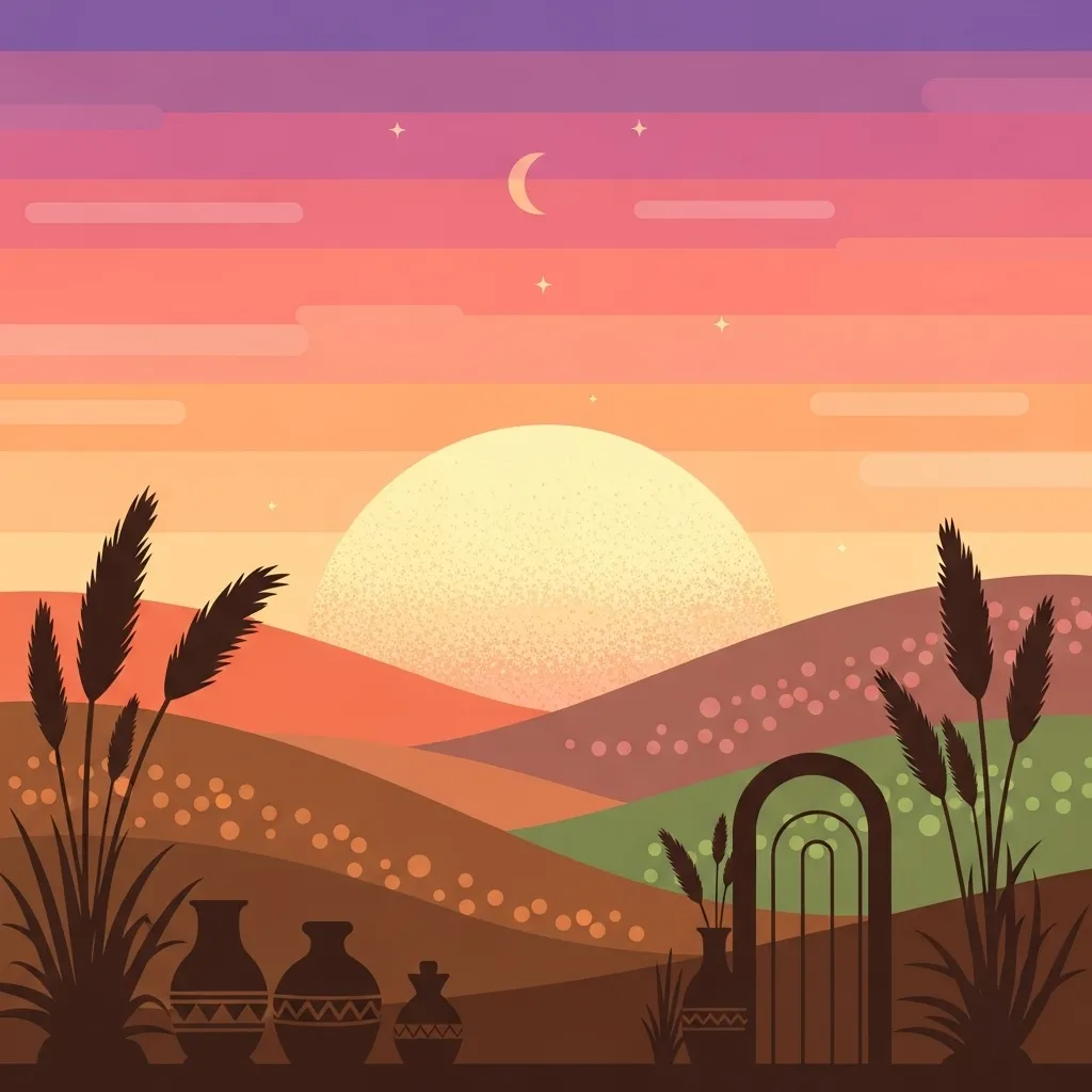 A flat rectangular sublimation design, 9.3" × 8.2" at 300 DPI, featuring a minimalist boho sunset