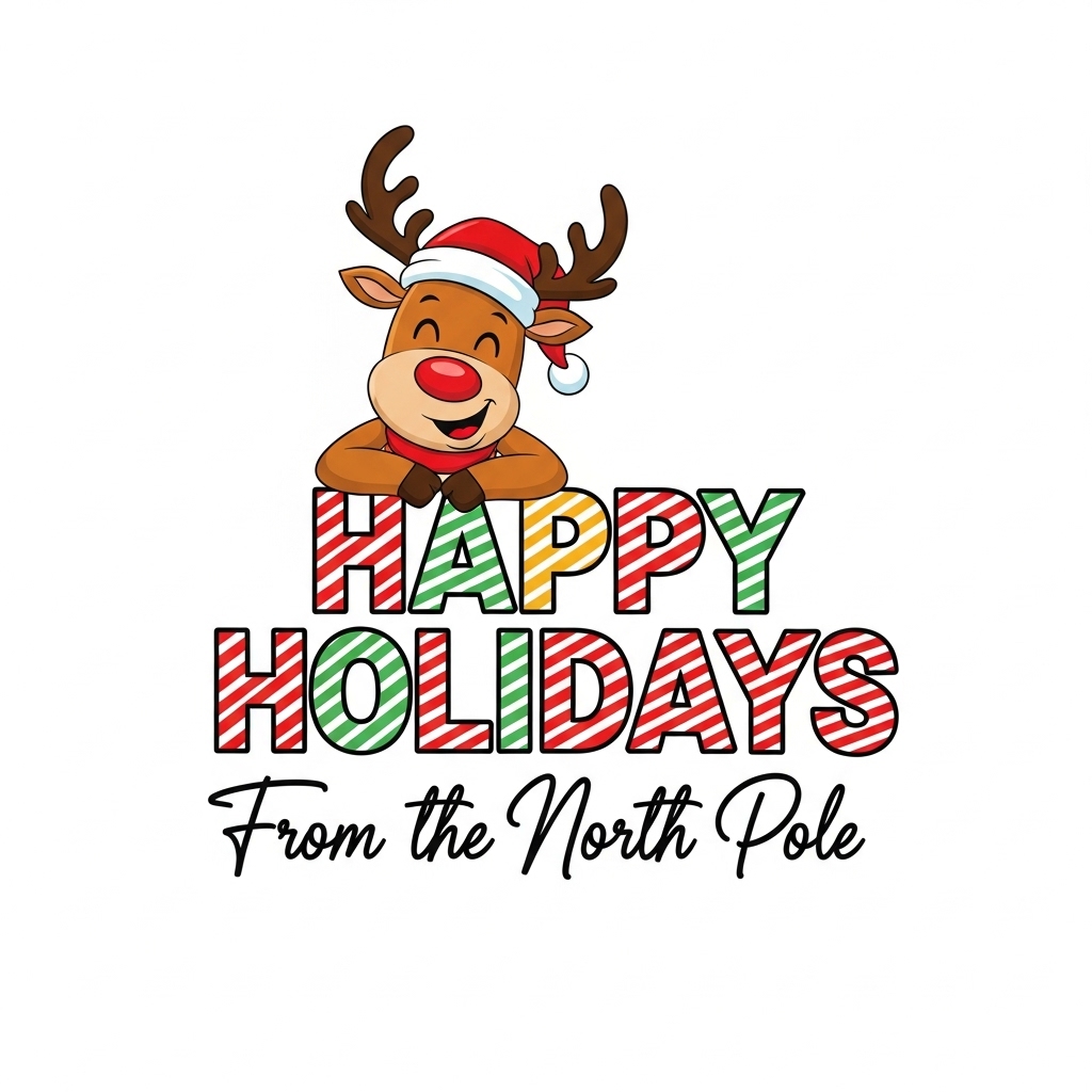 A Cute Reindeer Holiday Design