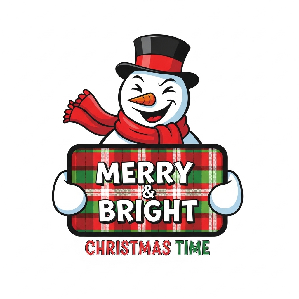 A Playful Snowman Christmas Design