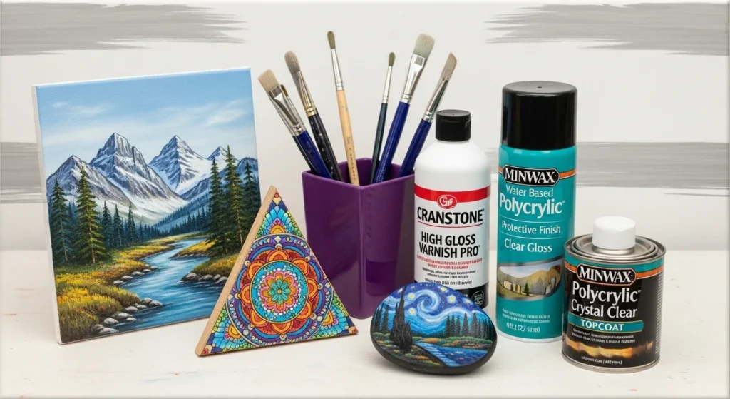 Ceramic tile sublimation with visible streaks from Polycrylic application.