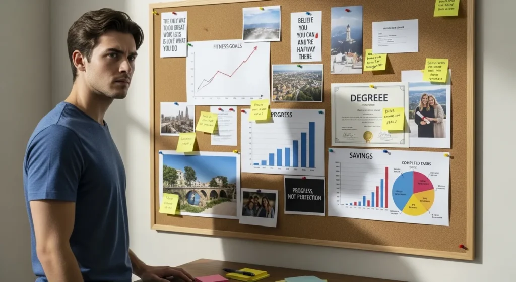 Individual using inspiration from others’ success to stay motivated.