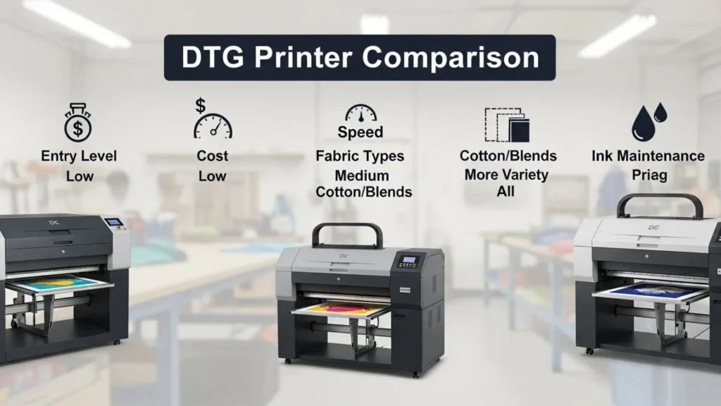 A banner image of DTG Printer Comparison