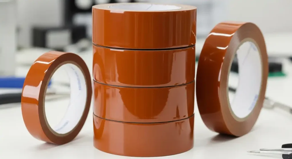 A bundle of Heat Resistant Tape on a table.