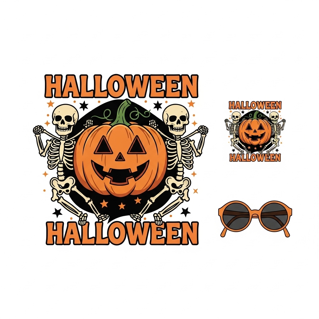 A downloadable Halloween designs for sublimation t shirt.