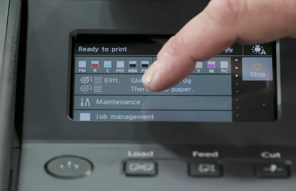 A guide show the canon printer ready to print setup.