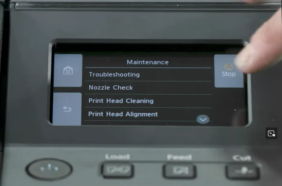 A guide show the canon printer maintenance setup.