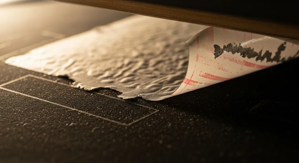 DTF transfer peeling off a cotton shirt because the adhesive didn’t fully bond.