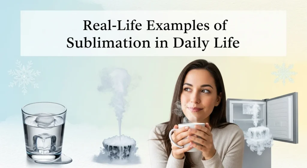 A banner image of Real-Life Examples of Sublimation in Daily Life.