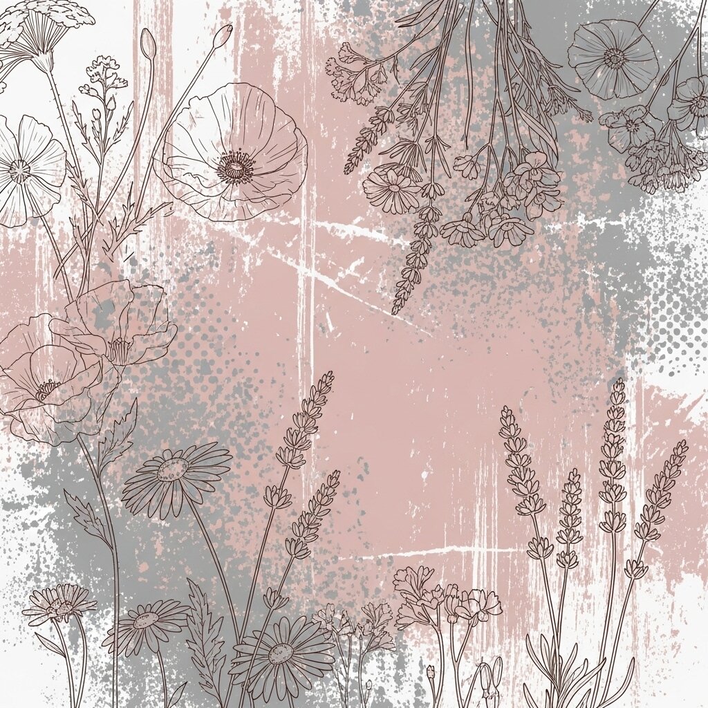 Wildflower Feminine Grunge sublimation designs printing.