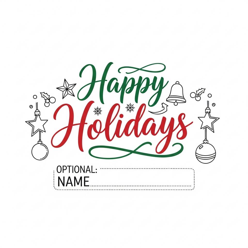 Festive holiday sublimation design with script typography and classic seasonal colors.