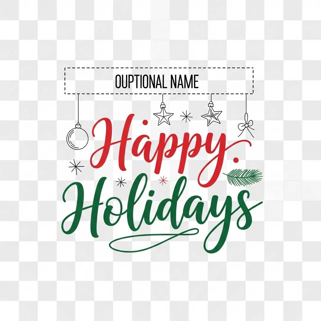A customizable holiday design that works perfectly for mugs, ornaments, and gift bundles.