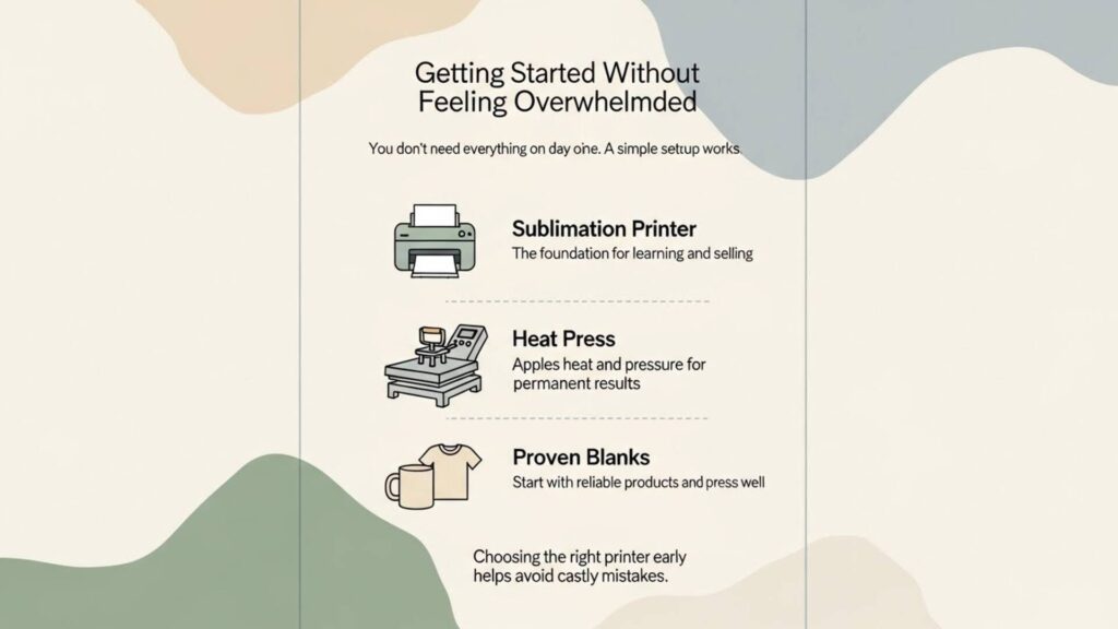 A info and text for Getting Started Without Feeling Overwhelmed.