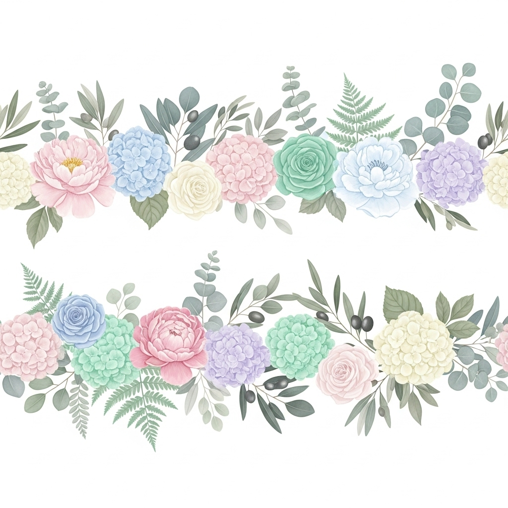 Floral sublimation wrap design with organic flow to disguise seam alignment.