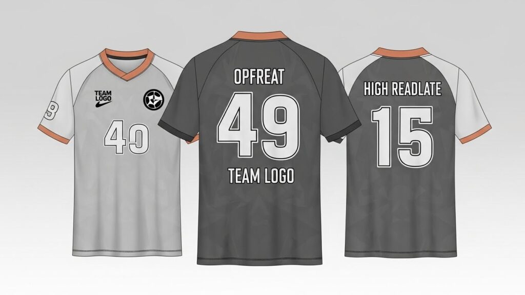 Minimal performance sublimation jersey design focused on readability and clean athletic styling.