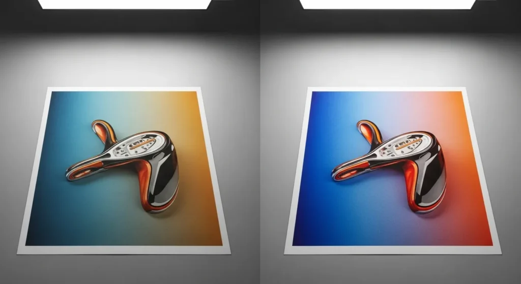 Sublimation color workflow using ICC profiles and manual correction