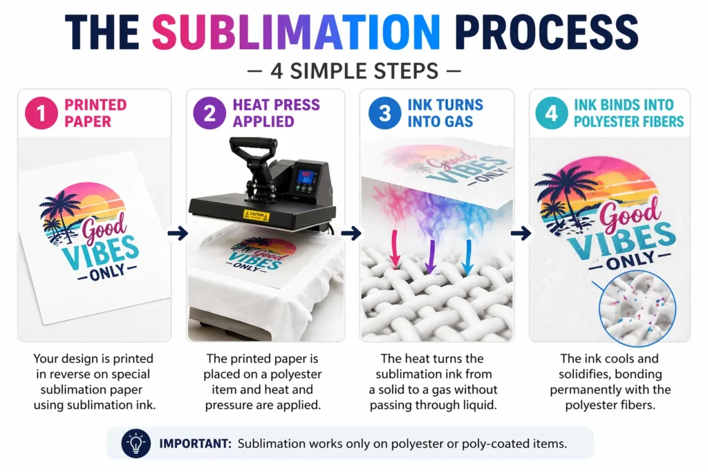 A 4 step sublimation process.