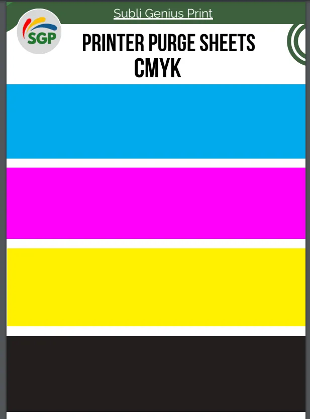 A 4 color printer purge file free download.