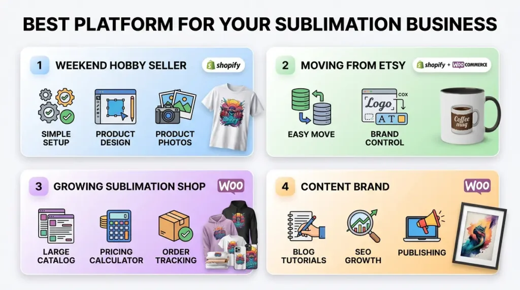 Four platform choices for different sublimation business types
