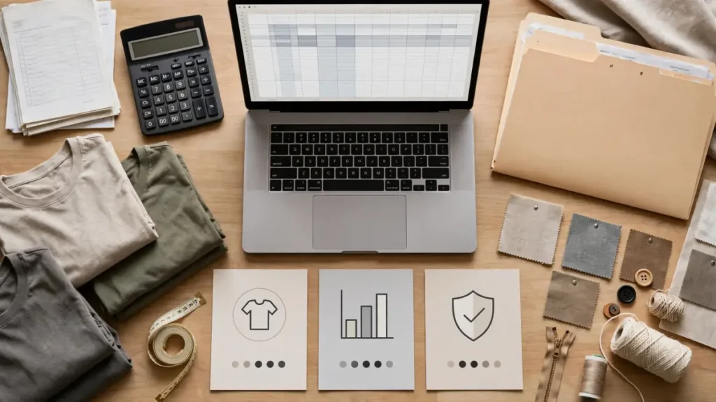 business desk flatlay