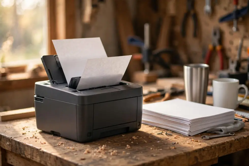 compact printer paper feed