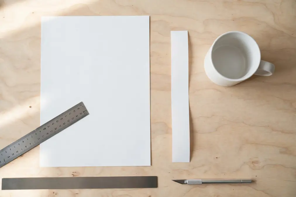 crafting flat lay