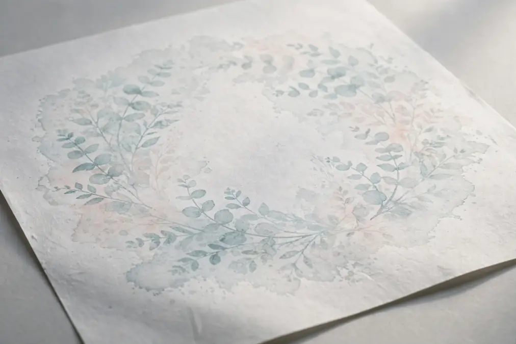Faint, uneven sublimation transfer produced with unsuitable paper