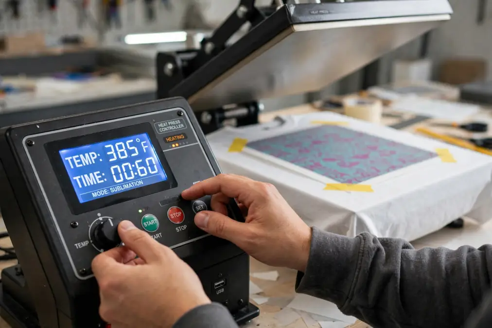 heat press control panel