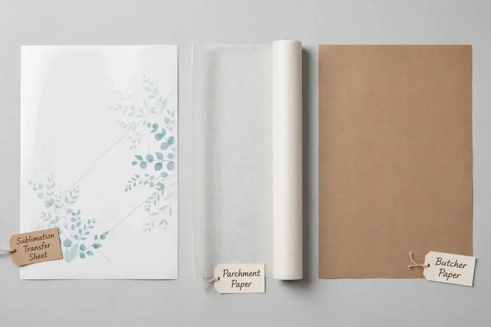 paper comparison flatlay