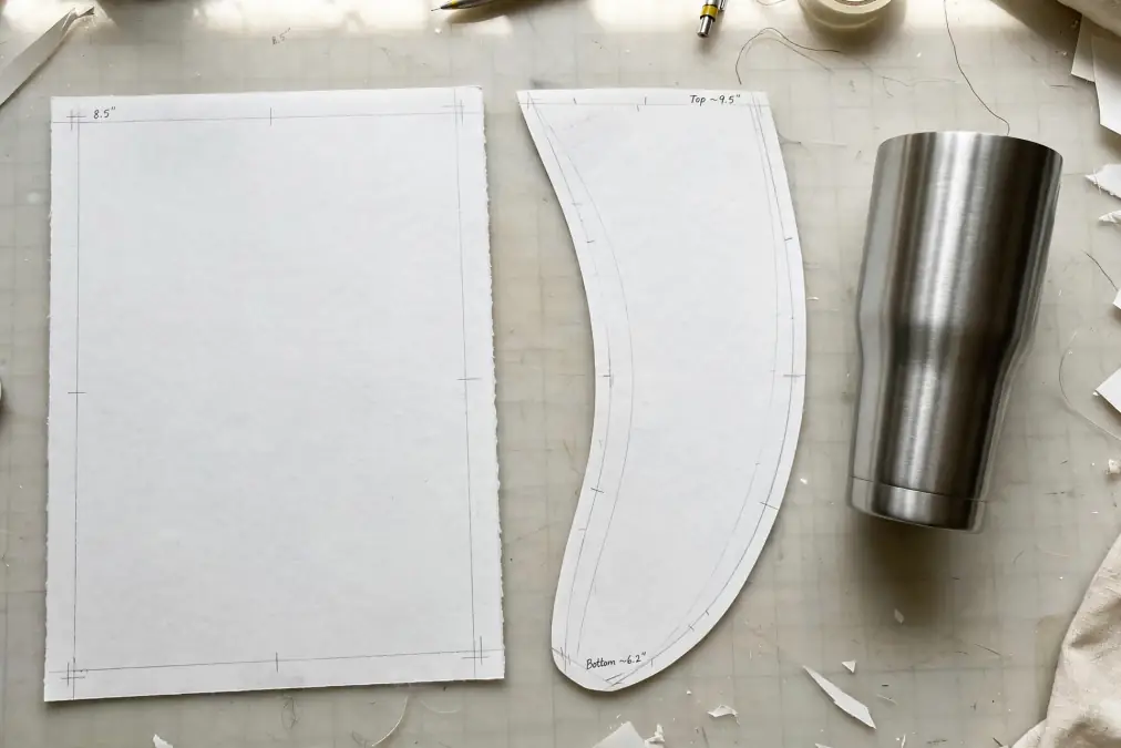 paper templates tumbler overhead
