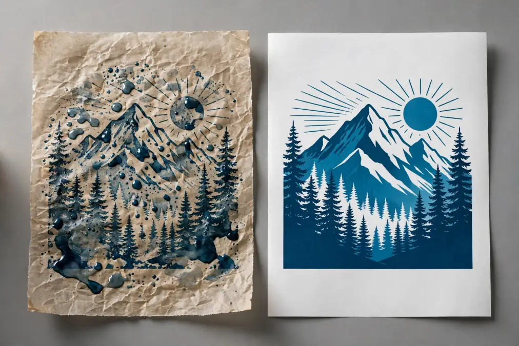 photorealistic paper comparison