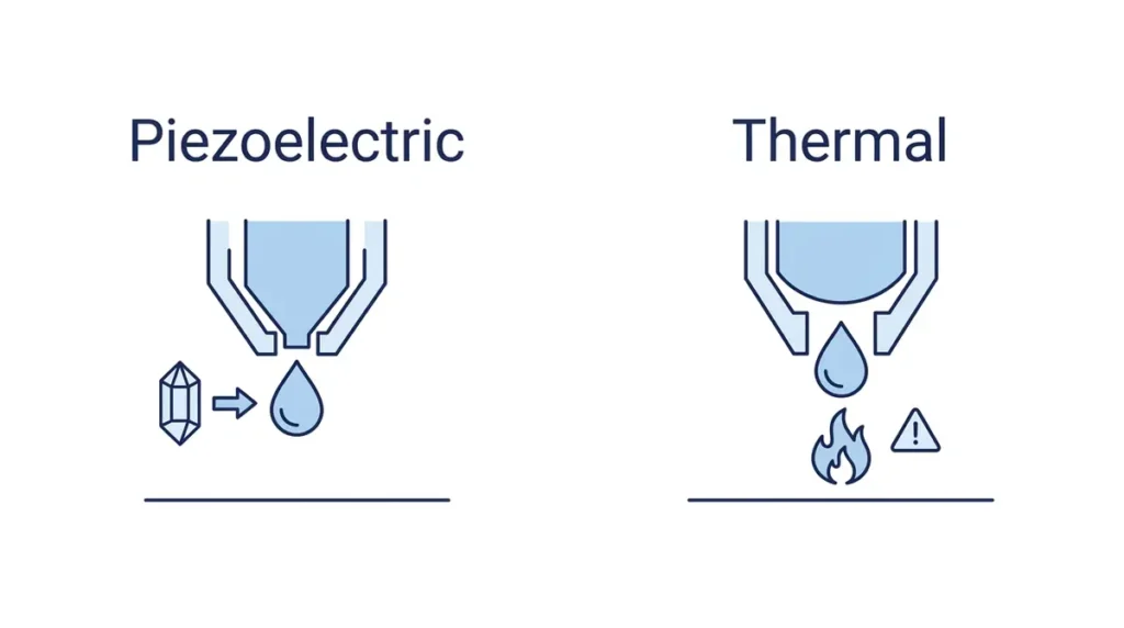 piezo and thermal printhead diagram