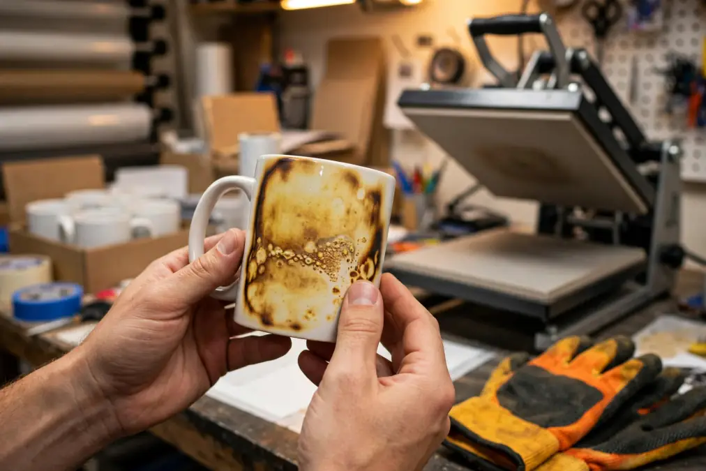 scorched mug inspection
