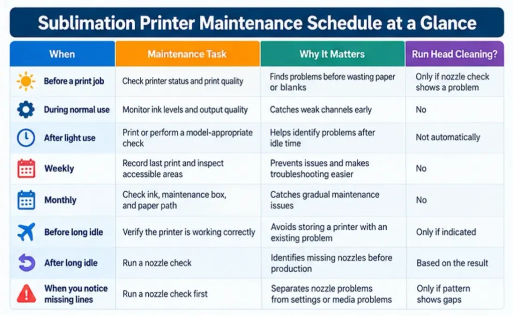 02 maintenance schedule at a glance