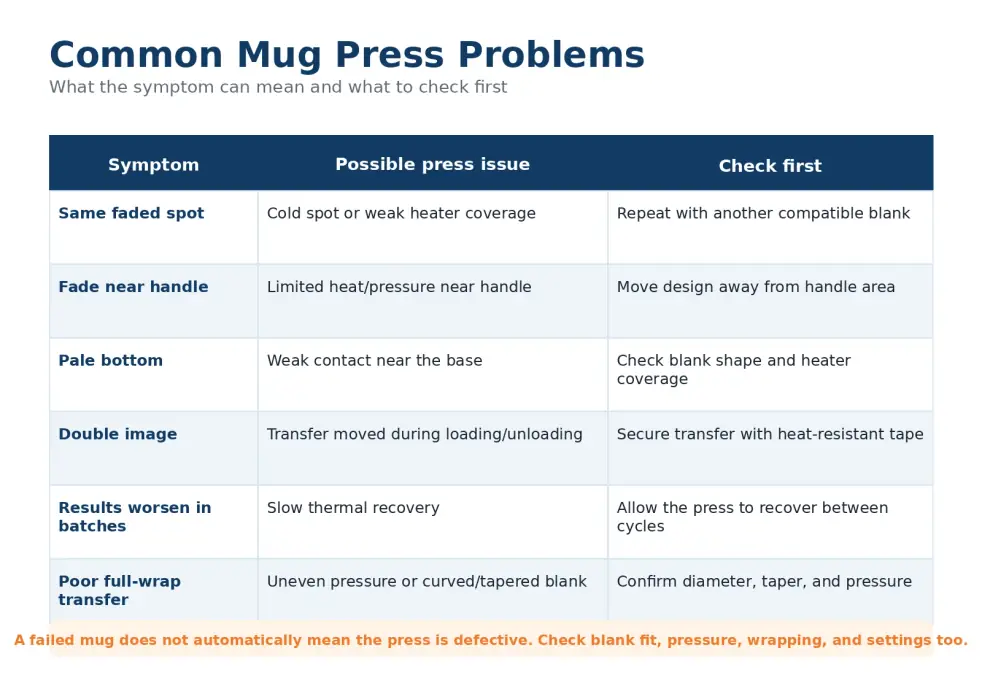 04 common mug press problems