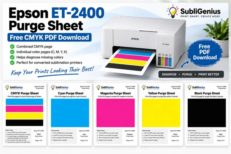 epson et 2400 cmyk purge sheet bundle