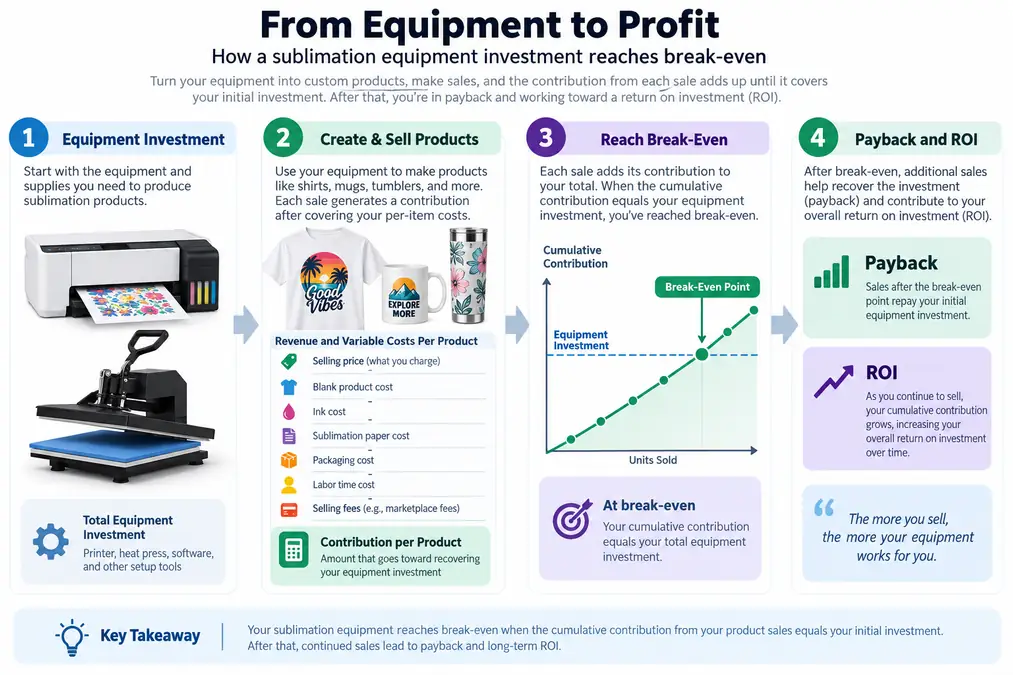 from equipment to profit sublimation break even guide