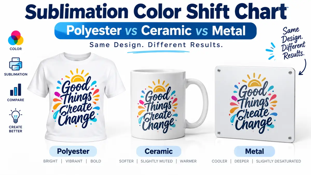 sublimation color shift chart