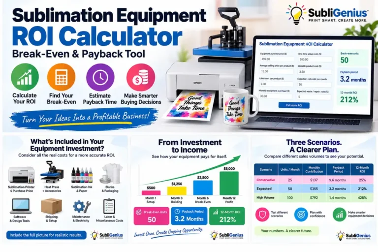 sublimation roi calculator infographic