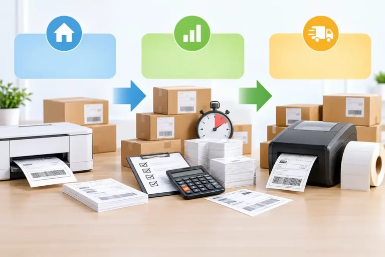Shipping label printer break-even workflow from existing printer to dedicated thermal setup